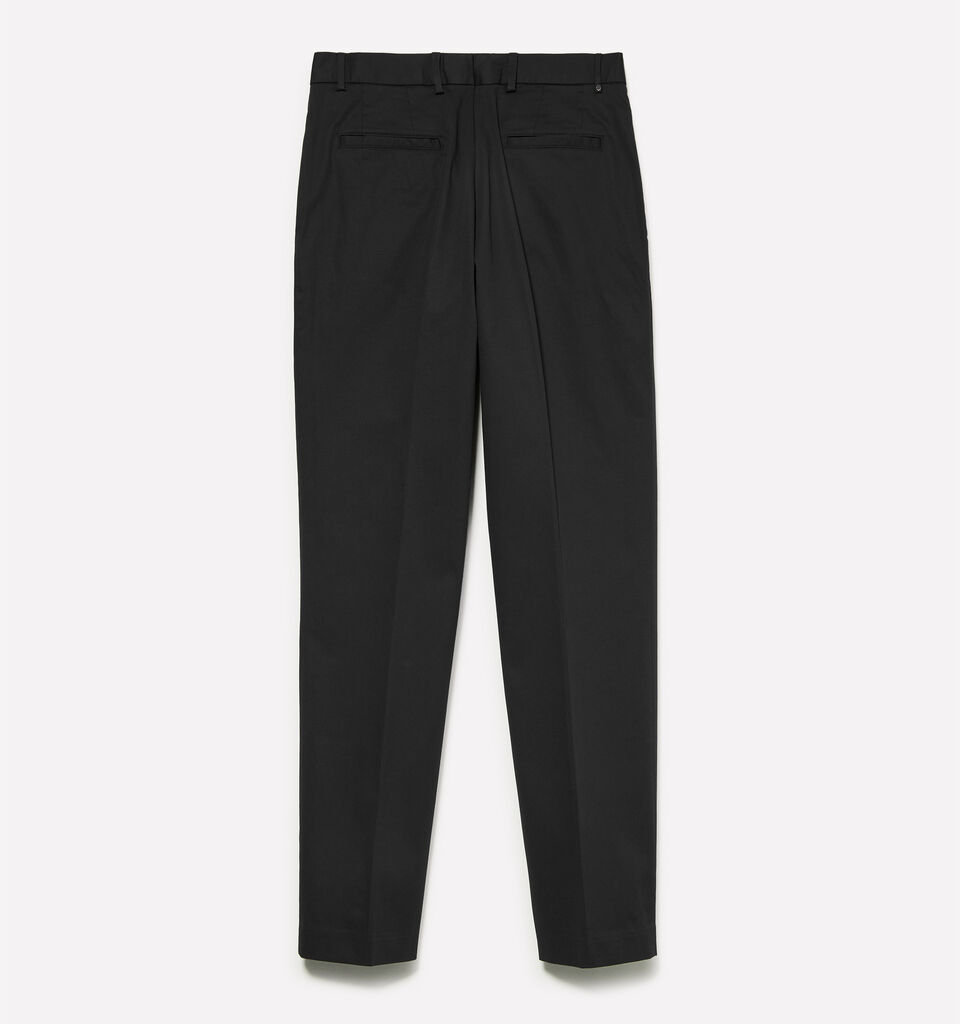 Dark gray slim comfort fit trousers - men's slim fit trousers - Black | Sisley image number 2